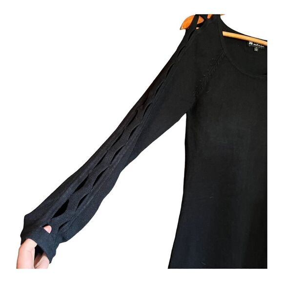 Papillon black knit long sleeve dress. Size small‎ - Picture 8 of 8